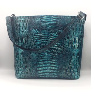 Sea Turquoise Croc Concealed Carry Tote